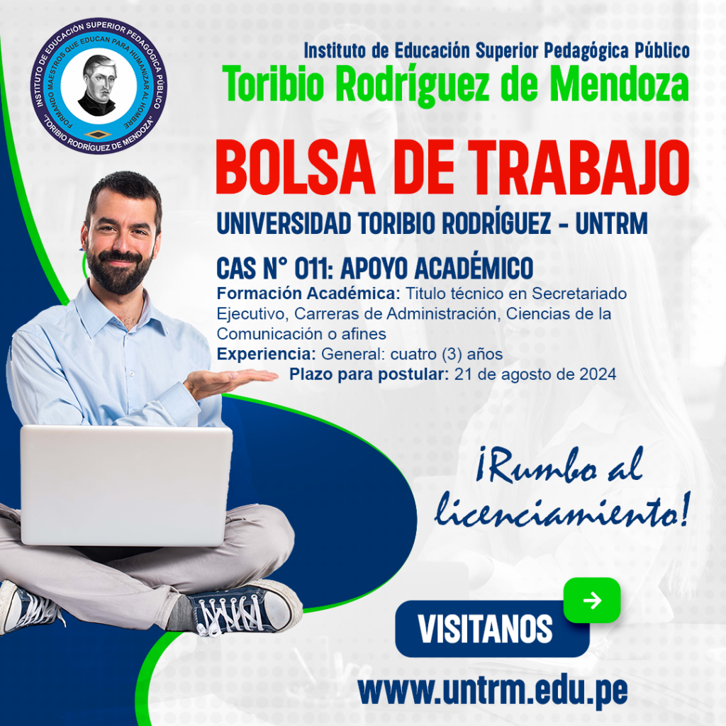 OPORTUNIDAD LABORAL – UNTRM